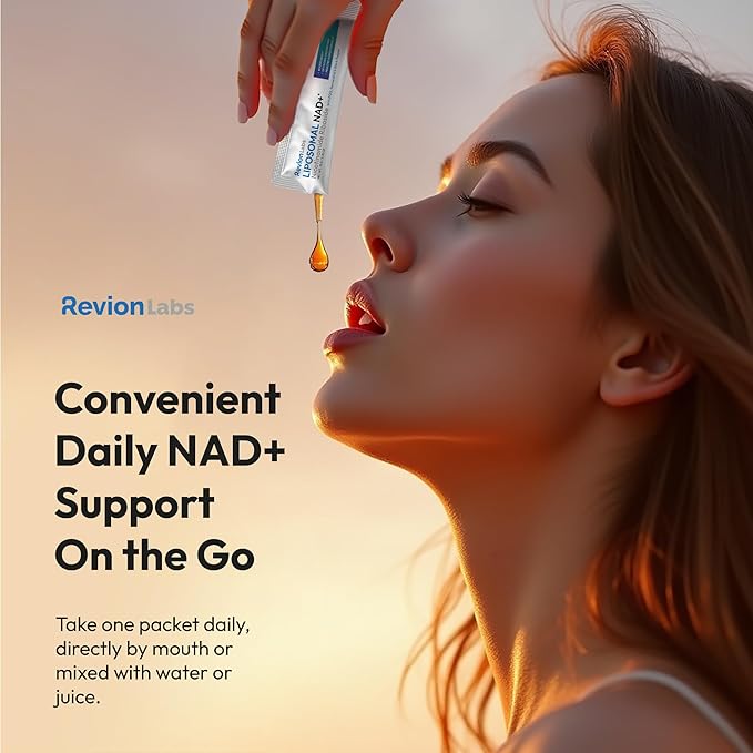 Liposomal NAD+ Liquid Packets - Liposomal Nicotinamide Riboside Resveratrol PQQ for Cellular Health Energy Focus & Healthy Aging