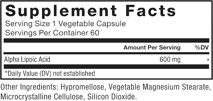 Force Factor Alpha Lipoic Acid 600mg Capsules, Antioxidants Supplement, ALA Supplement for Cardiovascular Support and Cellular Health, Vegan, No Gelatin, 60 Vegetable Capsules (Pack of 2)
