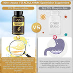 Spermidine Supplements - Wheat Germ Extract Capsules 1000mg Potent Formula with 10mg Higher Spermidine & Zinc for Antioxidant, Cell Renewal, Immune System and Increases Energy 240 Capsules (4 Bottles)