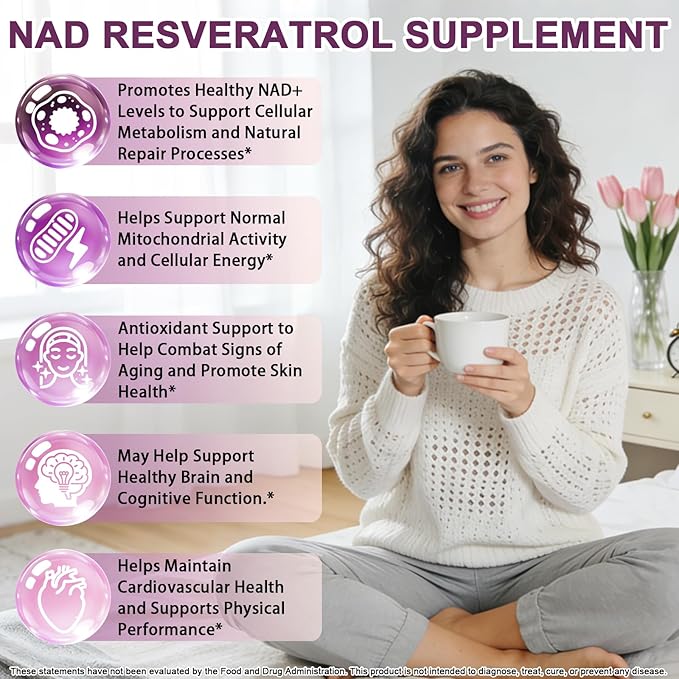 NAD+ Supplements for Men & Women, Extra Strength NMN Alternative Liposomal Nad⁺ Supplement with Resveratrol Quercetin for Cellular Energy & NAD+ Levels, Fast Absorption Liquid NAD Plus丨NON-GMO, 2Fl Oz