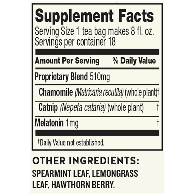 Celestial Seasonings Sleepytime Tea Plus Melatonin, Caffeine Free, Celestial Seasonings Herbal Tea, 18 Bag Box (Pack of 5)