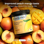 KEY NUTRIENTS Multivitamin Electrolytes Powder No Sugar - Tropical Peach Mango Electrolyte Powder - Endurance & Energy Supplement - Hydration Powder - No Calories - 90 Servings - Made in USA
