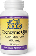 Natural Factors Coenzyme Q10 400mg Softgels, 60-Count