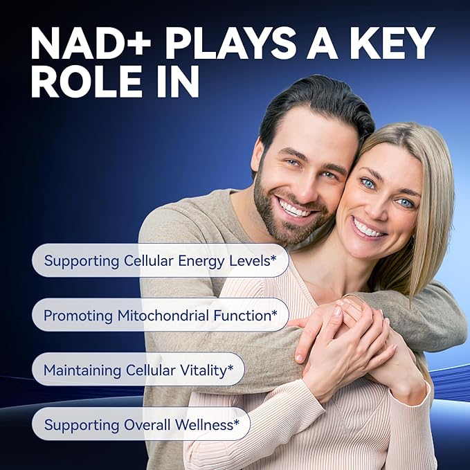 XKQ NAD Supplement, Liposomal NAD with Resveratrol｜NMN Supplement | NAD+ Supplement Resveratrol for Men & Women |, NAD Plus Supplement 910mg,60 Servings,Take 2 Daily