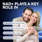XKQ NAD Supplement, Liposomal NAD with Resveratrol｜NMN Supplement | NAD+ Supplement Resveratrol for Men & Women |, NAD Plus Supplement 910mg,60 Servings,Take 2 Daily
