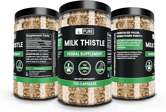 Pure Original Ingredients Milk Thistle (730 Capsules) No Magnesium Or Rice Fillers, Always Pure, Lab Verified