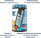 BPI Sports Best Glutamine Supplement, L Glutamine Powder for Gut Health, Muscle Recovery and Immune Support – 6 Advanced Glutamine Types + Vitamin C – 50 Servings – Berry Citrus Flavor