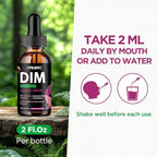 DIM Liquid Drops Supplement Women – Hormone Harmony for Women & Acne Supplements with Multivitamins, Inositol, Sulforaphane - Hormone Balance, Clear Skin & Mood Support, Mixed Berry Flavor 2 Fl Oz