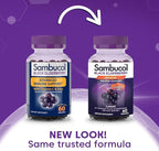 Sambucol Elderberry Gummies - Immune Support Supplement for Adults with Vitamin C & Zinc, Sambucus Elderberry with High Antioxidants, Gluten Free, Vegan - 60 Count