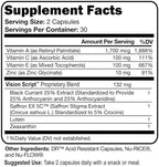 Vision Script with Saffron for Macular, and Retinal Eye Health 60 Servings- Each Capsule Contains Saffron, Black Currant, Lutein, Zeaxanthin, Vitamin C and E, and Zinc Glycinate.