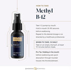 Quicksilver Scientific Methyl B12-1000mcg Vitamin B12 as Methylcobalamin - with Nano Technology for Superior Absorption - Supportive Energy Supplement (30ml / 90 Servings)