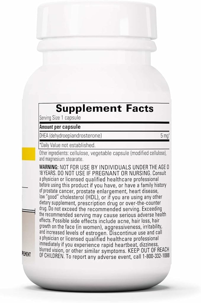 Integrative Therapeutics DHEA-5 - Daily Health Supplement for Healthy Aging* - Endocrine Supplement* - Vegan, Dairy-Free & Gluten-Free - 60 Capsules (60 Servings)