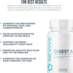 Revive MD Digest Aid, Digestive Support Supplement for Men & Women - Comprehensive Digestive Enzyme Blend with Probiotics & Prebiotics for Gut Health & Healthy Digestion (90 Capsules, 90 Servings)