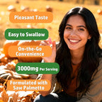 Pumpkin Seed Oil Gummies with Saw Palmetto, Pumpkin Seed Oil for Hair and Skin Health, Pumpkin Seed Extract for Women Men, Sugar-Free, Raspberry Flavor, 60 Count