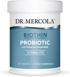 Dr. Mercola Biothin Probiotic - Digestive Health Supplement - Supports Healthy Metabolism - GMO-Free, Gluten-Free & Soy-Free - 30 Delayed-Release Capsules (30 Servings)