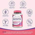 Doctor's Recipes Inositol Supplement for Women, Myo-Inositol & D-Chiro Inositol Capsules 2050mg per Serving, Ideal 40:1 Blend, 60 Vegan Caps
