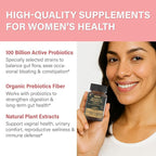 Probiotics for Women - 100 Billion CFU, 11 Strains with Organic Prebiotics, Cranberry Extract, D-Mannose - Women’s Probiotic for Digestive, Vaginal, Urinary Health & pH Balance - Non-GMO, 60 Capsules