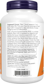 NOW Foods Supplements, Inulin Prebiotic Pure Powder, Certified Organic, Non-GMO Project Verified, Intestinal Support*, 8-Ounce