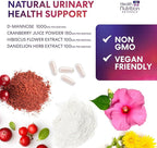 D-Mannose Supplement - 1,000mg D Mannose Per Serving with Cranberry, Hibiscus & Dandelion - Fast-Acting, Natural Urinary & Bladder Support for Women & Men – Flush & Cleanse Impurities – 180 Capsules