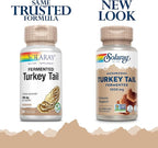 SOLARAY Fermented Turkey Tail Mushroom Supplement 1000mg - Overall Wellness Support - Turkey Tail Mushroom Capsules with Organic Mushrooms - Vegan, Non-GMO, Lab Verified, 60-Day Guarantee, 30 Servings