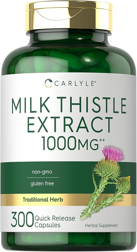Carlyle Milk Thistle | 300 Capsules | Non-GMO, Gluten Free Extract
