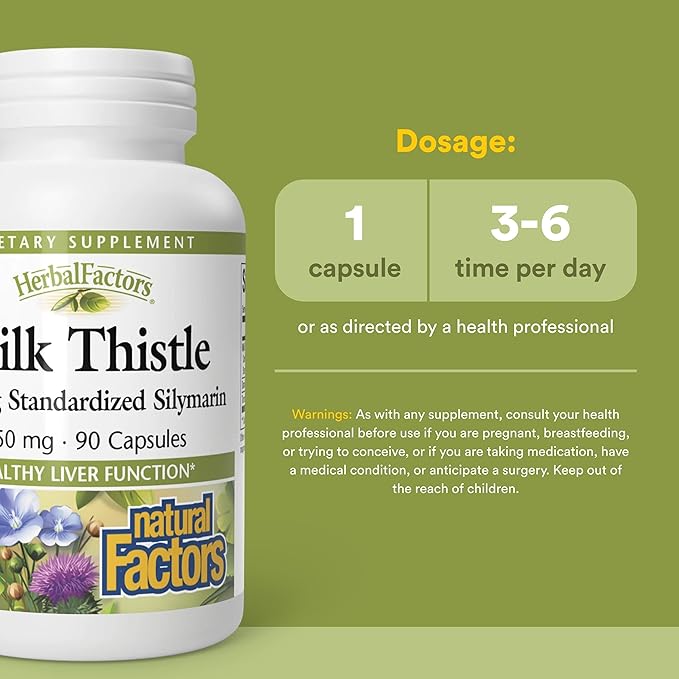 NATURAL FACTORS Milk Thistle Extract 250 Mg, 90 CT