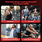 HMB and Leucine Amino Acid Gummies: HMB Supplements for Men Women with L-Glutamine for Muscle Growth Fast Workout Recovery, Sugar Free Vegan Non-GMO Strawberry Flavored 30 Day Supply