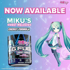 G Fuel Sweet Melodies Hatsune Miku Energy Drink Powder, Pre Workout Caffeine Mix for Gaming, Sugar Free Focus Amino, Vitamin + Antioxidants, 9.9oz (Rock Candy, 40 Servings)