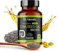 Dr. HERBALIST Chia Seed Oil 1600mg Softgels - Plant-Based Superfood Supplement with Omega 3 Fatty Acids, Antioxidants & Natural Nutrients - 60 Capsules for Men & Women