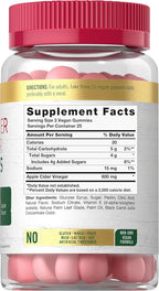 Carlyle Vegan Apple Cider Vinegar Gummies | 75 Count | Apple Flavor | Non-GMO, Gluten Free | ACV Supplement