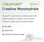 SteelFit Creapure Creatine Monohydrate Powder - German Micronized Creatine Powder for Men & Women - Gym Workout Nutritional Supplements for Muscle Gain, Brain Health & Strength Building, 30 Servings