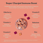 Chewsy - 6-in-1 Immune Support Fruity Chews with Elderberry - Vitamin C, A and D, Zinc and Selenium - Individually Wrapped - 6-Day Supply