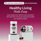 Snap Supplements Nitric Oxide Gummies - Beet Root Extract 300mg, Sugar Free Beetroot Supplement with Pomegranate Powder for Circulation & Natural Energy, 60 Vegan Gummies (2-Pack), Cherry Flavor