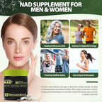NAD+ Supplement, NAD Nicotinamide Riboside Resveratrol, Liposomal NAD - NMNH Supplement Alternative for Anti-Aging, Mental Clarity & Cellular Energy 100 Capsules