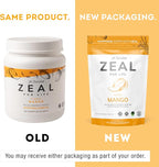 Zurvita Zeal for Life Wellness Drink Mix - Mango Flavor - Gluten-Free, Vegan, with Biotin, Vitamins B12, C, D, E, Iron, Magnesium - 30 Servings (420g)