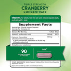 Nature's Truth Cranberry Concentrate Pills | Plus Vitamin C | Triple Strength Support Capsules | Non-GMO & Gluten Free Supplement