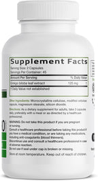 Bronson Ginkgo Biloba Extra Strength Supports Brain Function & Memory, 90 Vegetarian Capsules