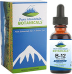 Pure Mountain Botanicals B12 Vitamin 1000 mcg – Kosher Liquid B12 Drops with Natural Berry Flavor