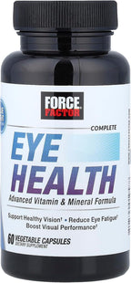 Force Factor Complete Eye Health, Clinical Strength Eye Vitamins with Lutein & Zeaxanthin to Support Vision, Eye Function, and Blue-Light Protection, Eye Health Supplements for Adults, 60 Capsules