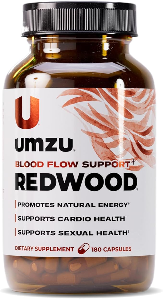 UMZU Redwood Nitric Oxide Booster, (30 Day Supply) – Vitamin C, Garlic & Horse Chestnut – Healthy Circulation & Endurance – Daily Cardiovascular Support Nitric Oxide Supplement Blood Flow Supplement