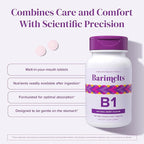 BariMelts Vitamin B1, 180 Fast-Dissolving Tablets (6-Month Supply), Sugar-Free Bariatric Vitamins for Women, Natural Berry Flavor