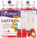 Saffron Gummies for Kids 100% Pure Organic Saffron Extract Sugar Free Saffron Supplements Gummy for Children Calm Mood & Focus - 60 Gummies