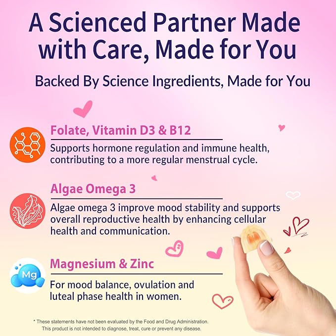 2 Pack Myo-Inositol & D-Chiro Inositol, Hormone Balance for Women | Sugar Free Inositol Gummies w/ Omega 3, MTHF Folate, Vitamin D3, B12, Magnesium & Zinc for Ovarian Health, Ideal 40:1 Ratio, Vegan