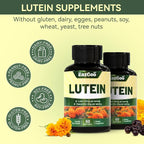 Lutein for Eyes, Lutein 20mg, Lutein and Zeaxanthin Supplements, Eye Supplements, Eyestrain Relief & Support Vision Health, Vegan, 60 Softgels