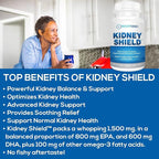 Kidney Shield 2-Pack Kidney Support Supplement Fish Oil Omega-3 Fatty Acid Renal Pills