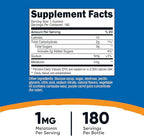 Nutricost Melatonin 1mg, 180 Gummies, Strawberry Flavored - Gluten Free, Non-GMO, No Corn Syrup