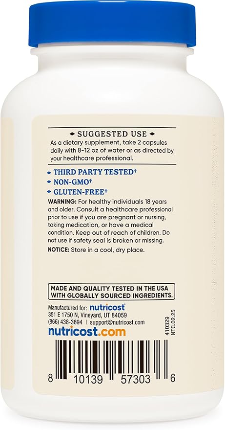 Nutricost Colostrum 1000mg, 120 Caps, 60 Servings (3 Bottles)