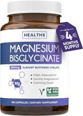 High Absorption Magnesium Bisglycinate Capsules - Clinically Validated Buffered and Chelated Magnesium Supplement - 1 Daily Vegan Capsule with Lab Verified Gentle 200mg Serving (4 Month Supply)
