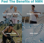 5-in-1 NMN 1000mg Complex with PQQ & Resveratrol - Enteric Coated - 99% Pure NMN for NAD+ Supplement with CoQ10 & Ginger, Third-Party Lab Tested for Purity & Potency, 60 Count (30-Day Supply)