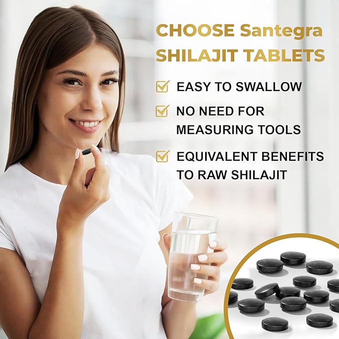 30,000 MG Shilajit Tablets, 100% Shilajit Pure Tablets for Women & Men, Himalayan Organic, Fulvic Acid & 85+ Trace Minerals, Resin Supplement for Energy and Immune System, 120 Counts